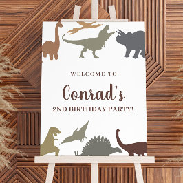 Festa de aniversário do Dinossauro Moderno Bem-vin