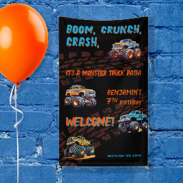 Festa de aniversário do Monster Truck Bash Boy