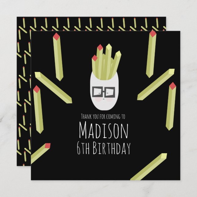 Festa de aniversário do Restaurante Fries Cute Obr (Frente/Verso)