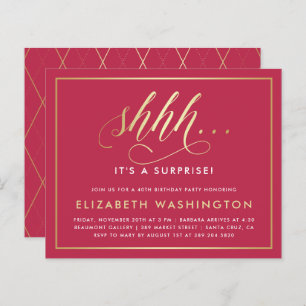 Festa de aniversário Dourada de orçamento e Magent