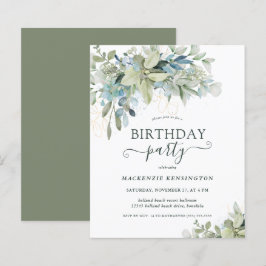 Festa de aniversário Eucalyptus moderna do orçamen