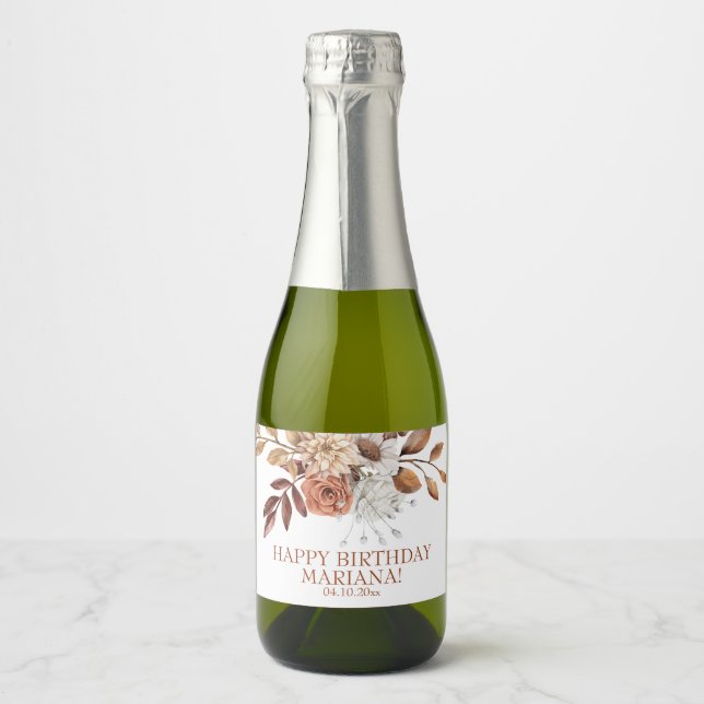 Festa de aniversário Floral de Cores d'Água (Frente)