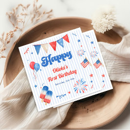 Festa de Aniversário - Guardanapos de 4 de Julho