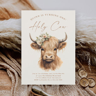 Festa de Aniversário Infantil Boho Highland Cow Or