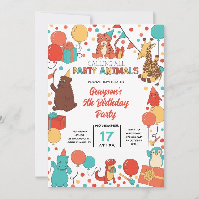 Festa de Aniversário Infantil Personalizada de Ani (Frente)