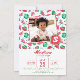 Festa de Aniversário Melancia Fruta | Convites