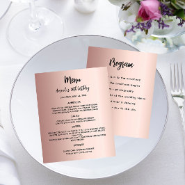 Festa de aniversário ouro rosa do programa de menu