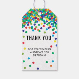 Festa de aniversário Rainbow Obrigado por etiqueta
