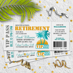 Festa de Aposentadoria com Cartão de Embarque
