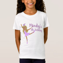 Festa de Ballerina Doodle Cute Birthday T-Shirt
