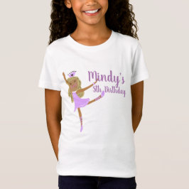 Festa de Ballerina Doodle Cute Birthday T-Shirt