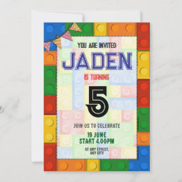 Festa de Blocos Lego С Convite de Aniversário