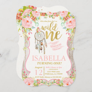 Festa de Boho Dreamcatcher de Garota de Convite Se