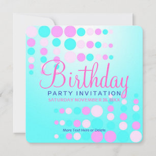 Festa de Bolhas Doce / Convite de Aniversário