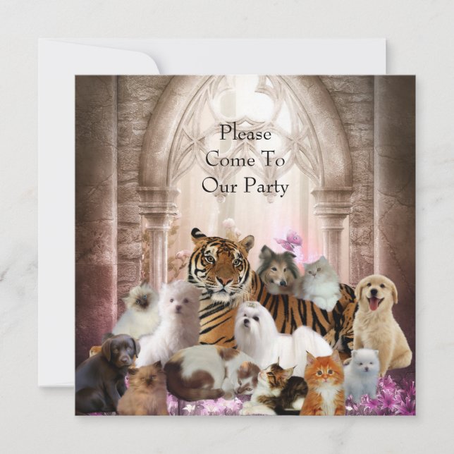 Festa de Cães de Tigre de Convite (Frente)