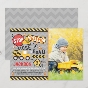 Festa de Carro de Convite de Aniversário de Const