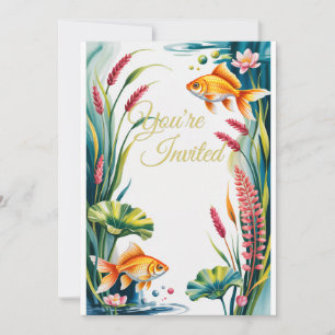 Festa de casamento de Peixes de Aquário de Convite