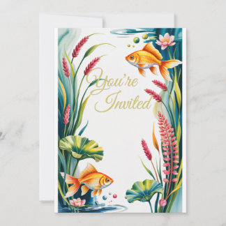 Festa de casamento de Peixes de Aquário de Convite