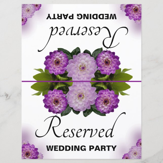 Festa de casamento Roxo Foloral (Frente)