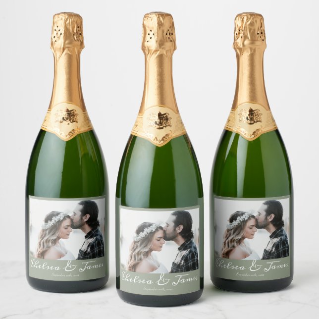 Festa de casamento Verde de Sage Fotográfica da Ca (Garrafas)