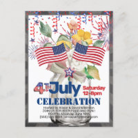 Festa de Celebração de 4 de Julho - Convite em Pot