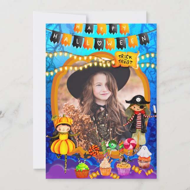 Festa de celebração de Halloween feliz para crianç (Frente)