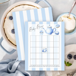 Festa de chá azul - Jogo do Bebê Bingo
