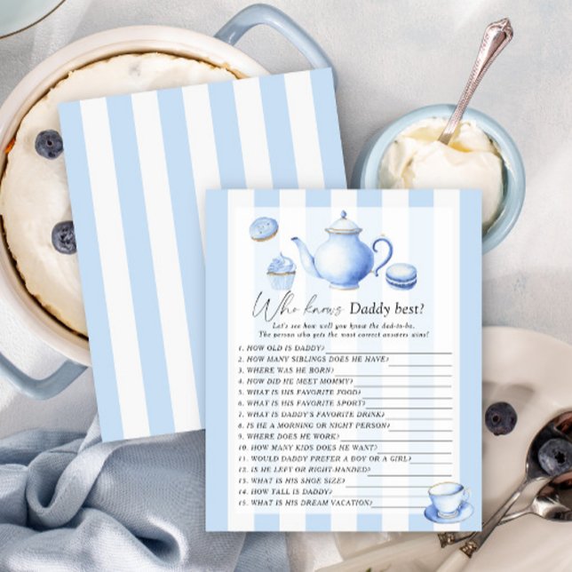 Festa de chá azul - Quem sabe o melhor jogo do pai (Criador carregado)