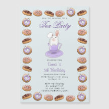 Festa de chá de aniversário de criança com coelho