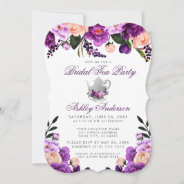 Festa de chá de Chá de panela roxo Convite BP