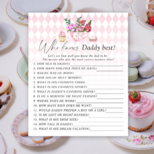 Festa de chá - Quem conhece melhor o papai