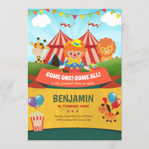 Festa de Circo de Convite de Aniversário do Carnav