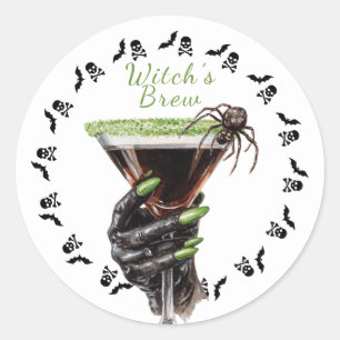 Festa de Cocktail de Halloween Adesivo Poção de