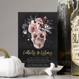 Festa de Cocktails e Fantasias Florais de Caveira 