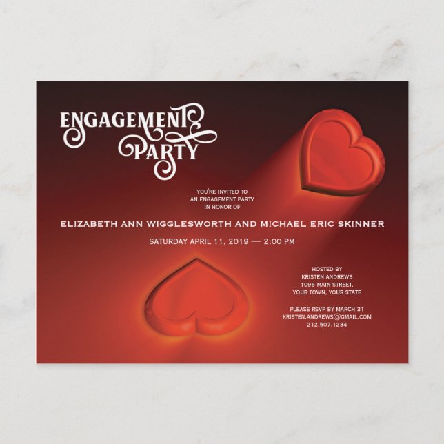 Festa de Compromisso, Cartão Postal dos Dois Coraç (Frente)