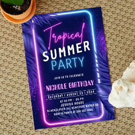 Festa de Convite para Noite de Verão Tropical