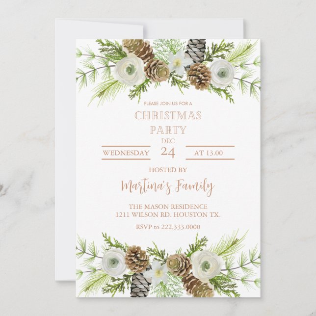 Festa de Convites de festas de Natal (Frente)