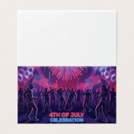 Festa de Dança de Celebração de 4 de Julho Neon