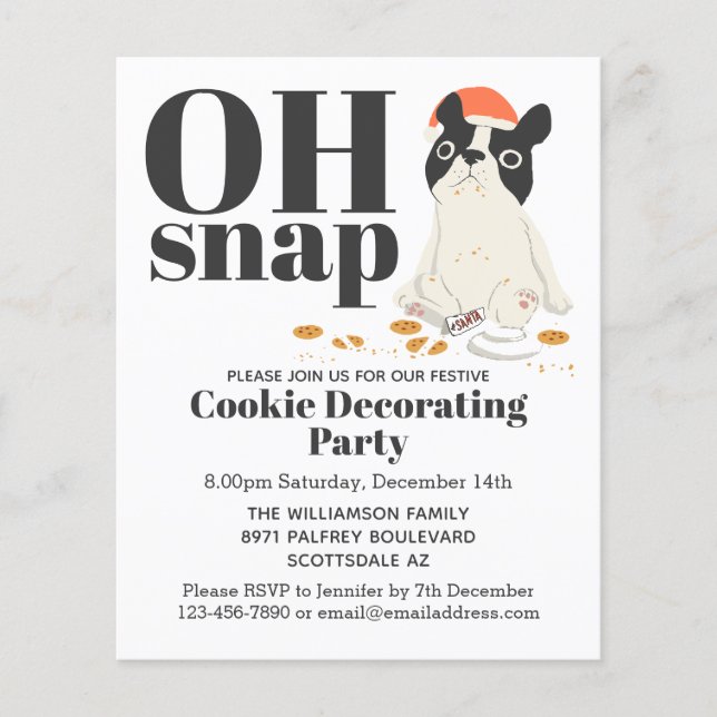 Festa de Desdecoração do Cookie Engraçado de Puppy (Frente)