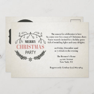 Festa de Design de Cartão Postal de Natal do Estil