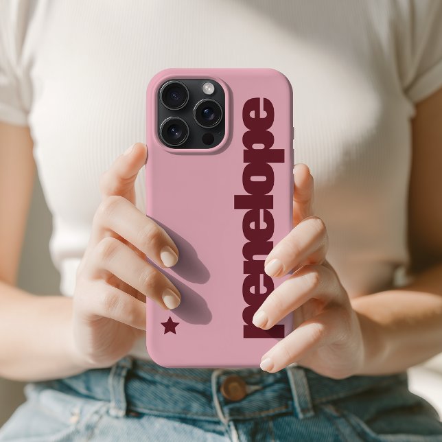 Festa de Despedida de Solteira | Nome da Dama de H (Personalized Elegant Script Phone Case Bridesmaid | Mother’s Day | Teacher | Nurse | Birthday Girl)