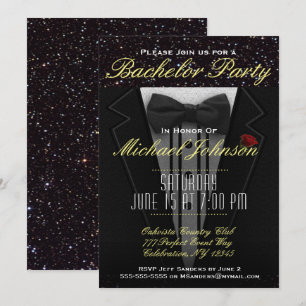 Festa de Despedida de Solteiro   Convite de Smokin