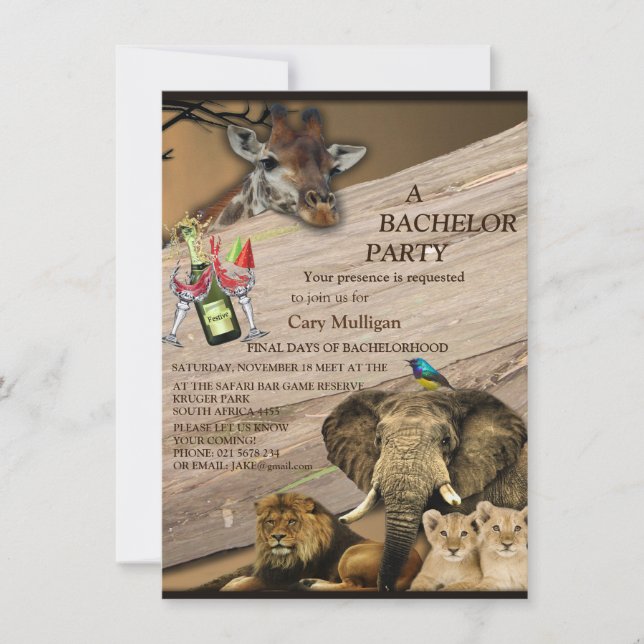 Festa de Despedida de Solteiro no Parque Safari ao (Frente)