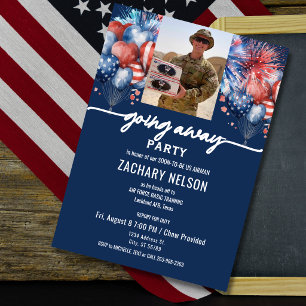 Festa de despedida militar com foto personalizada