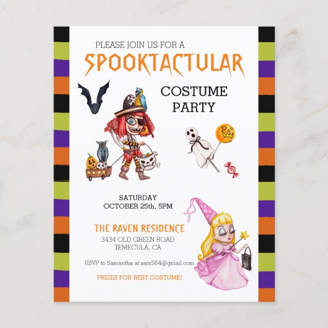 Festa de Fantasias Infantís Halloween Doces ou Tra (Frente)