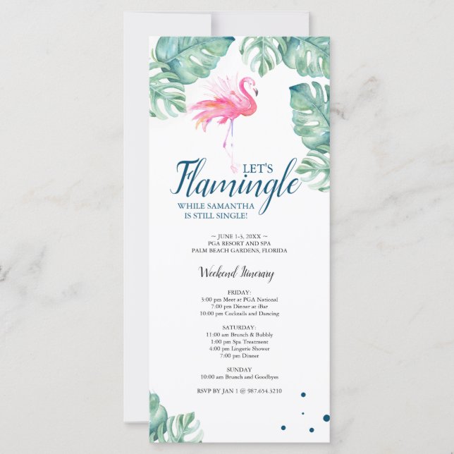 Festa de Fim de Semana de Bachelorette Tropical (Frente)