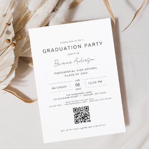 Festa de formatura de Código QR Mínimo Moderno de