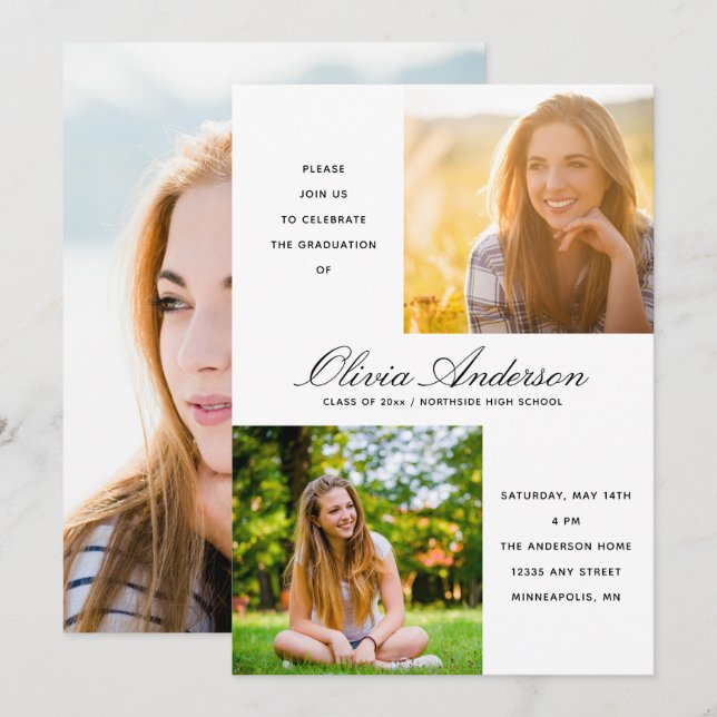 Festa de formatura de Fotografias de Script 3 Mini (Frente/Verso)