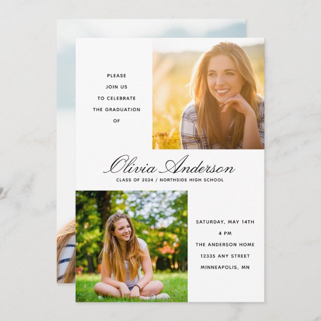 Festa de formatura de Fotografias de Script 3 Mini (Frente/Verso)