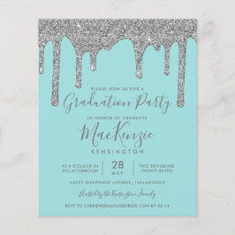 FESTA DE FORMATURA de Glitter de Prata Teal BUDGET